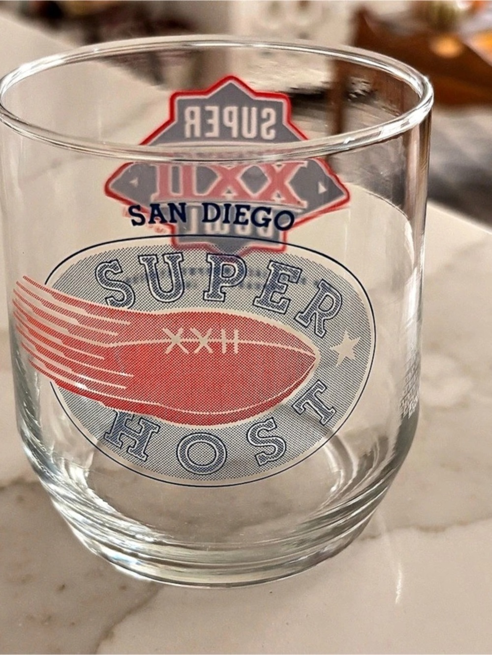 Shell Super Bowl XXII San Diego Super Host Promotional Glass
